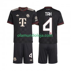 Camisola Bayern de Munique Jonathan Tah 4 Criança Equipamento Terceiro 2025-2026 Manga Curta